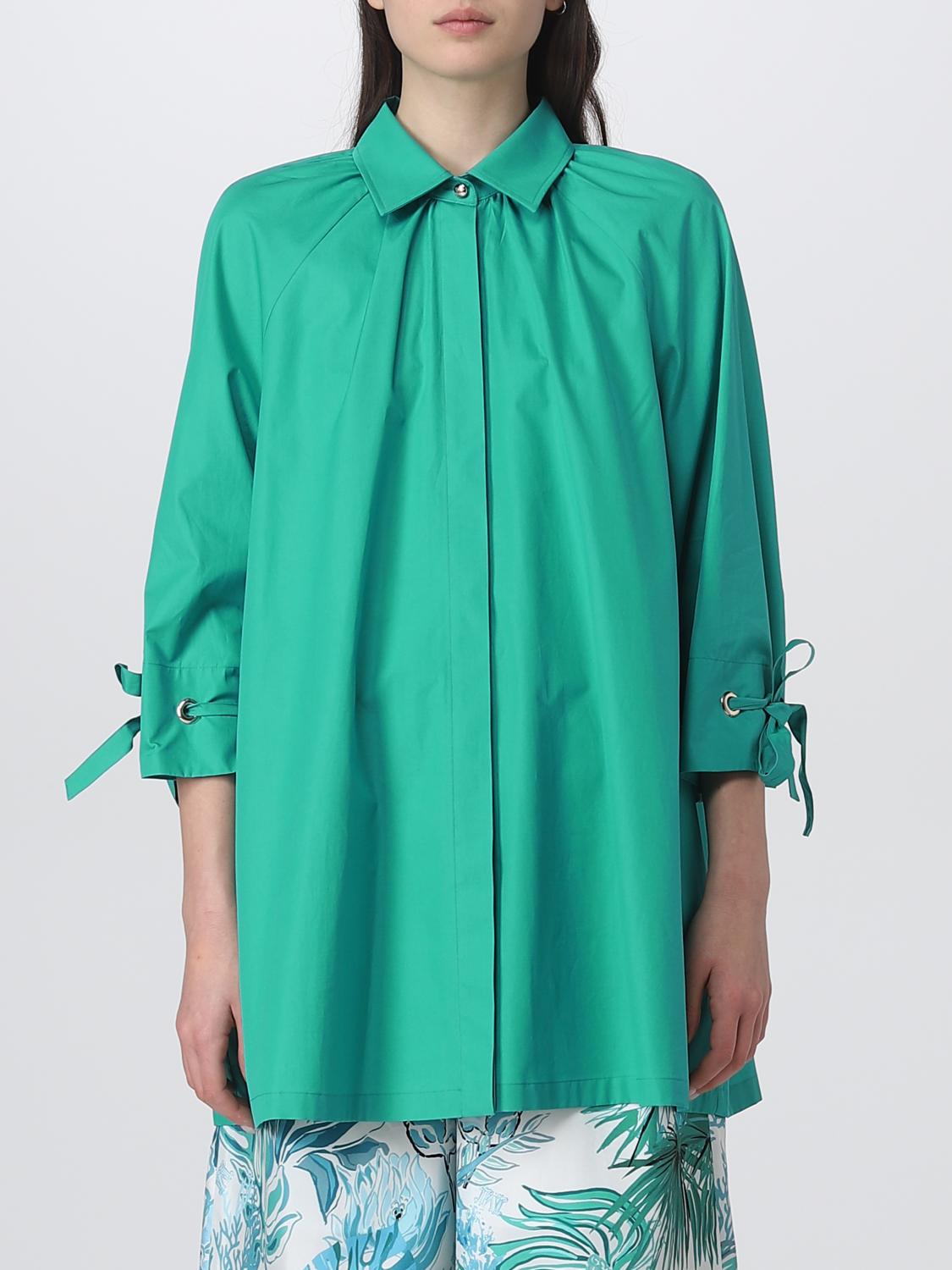 MAX MARA CAMICIA: Camicia Gigi Max Mara in popeline, Verde - Img 1