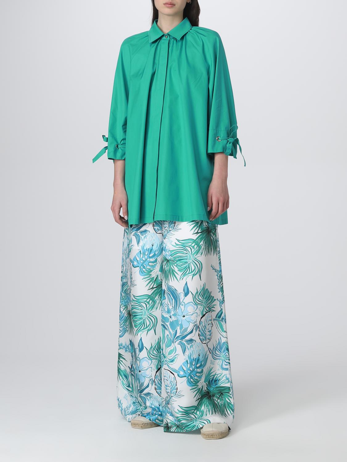 MAX MARA CAMICIA: Camicia Gigi Max Mara in popeline, Verde - Img 2