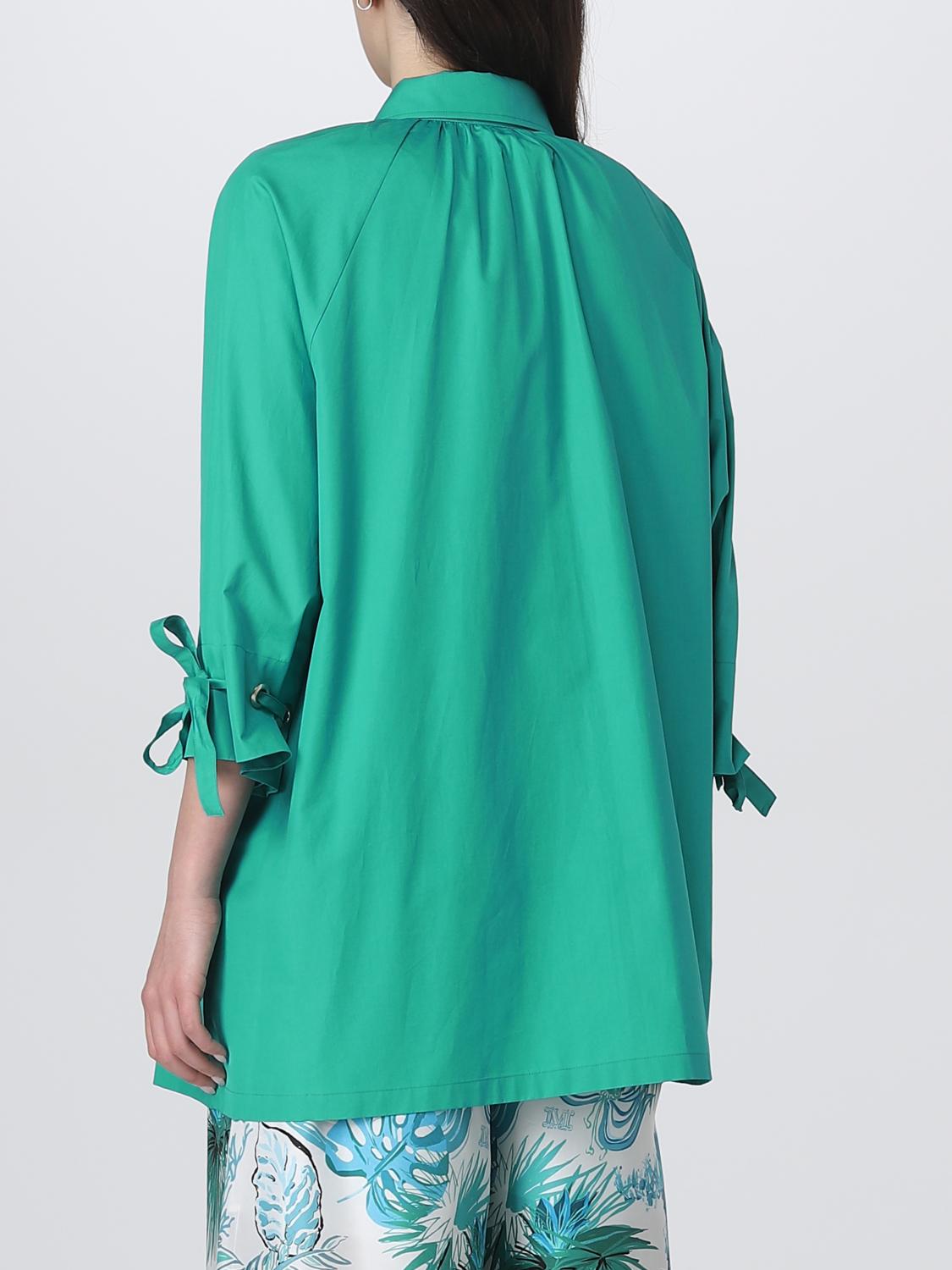 MAX MARA CAMICIA: Camicia Gigi Max Mara in popeline, Verde - Img 3