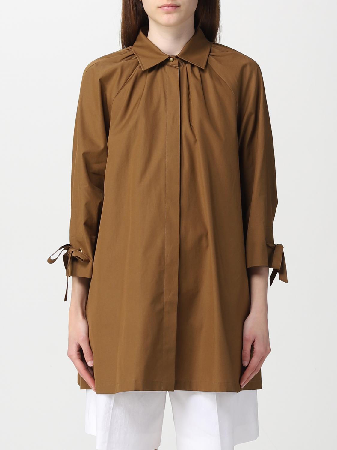 MAX MARA CAMICIA: Camicia Gigi Max Mara in popeline, Marrone - Img 1