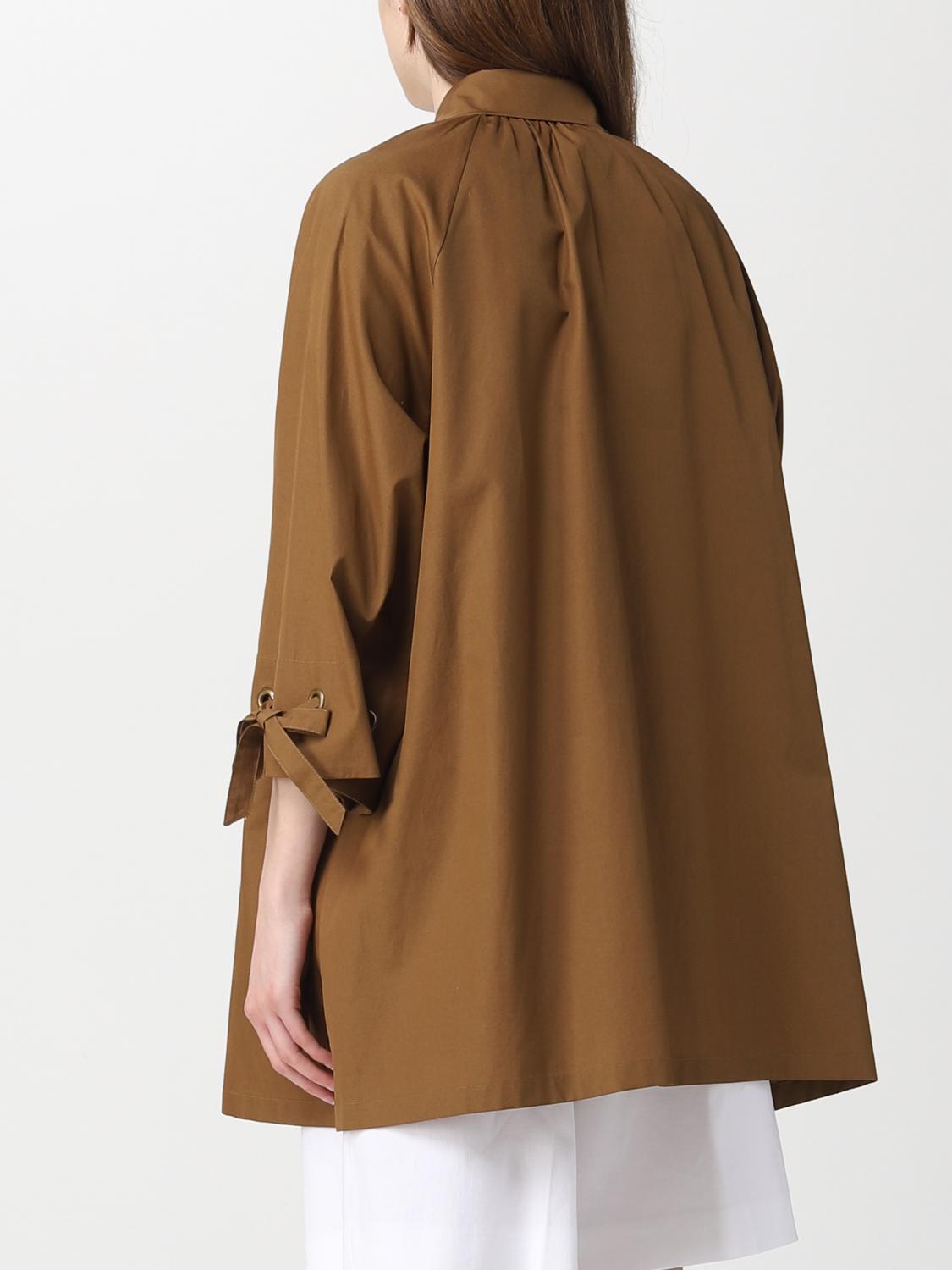 MAX MARA CAMICIA: Camicia Gigi Max Mara in popeline, Marrone - Img 3