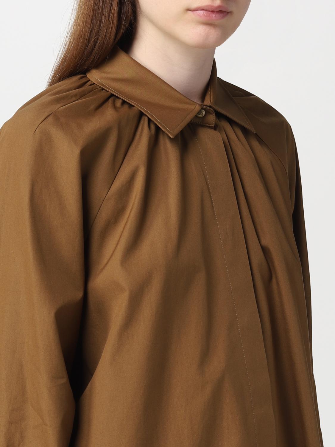 MAX MARA CAMICIA: Camicia Gigi Max Mara in popeline, Marrone - Img 5