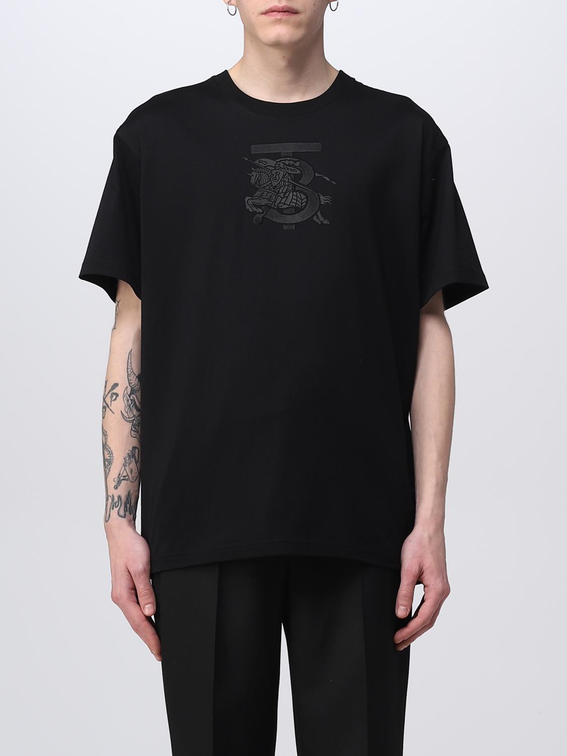 BURBERRY T-SHIRT: Shirt men Burberry, Black - Img 1