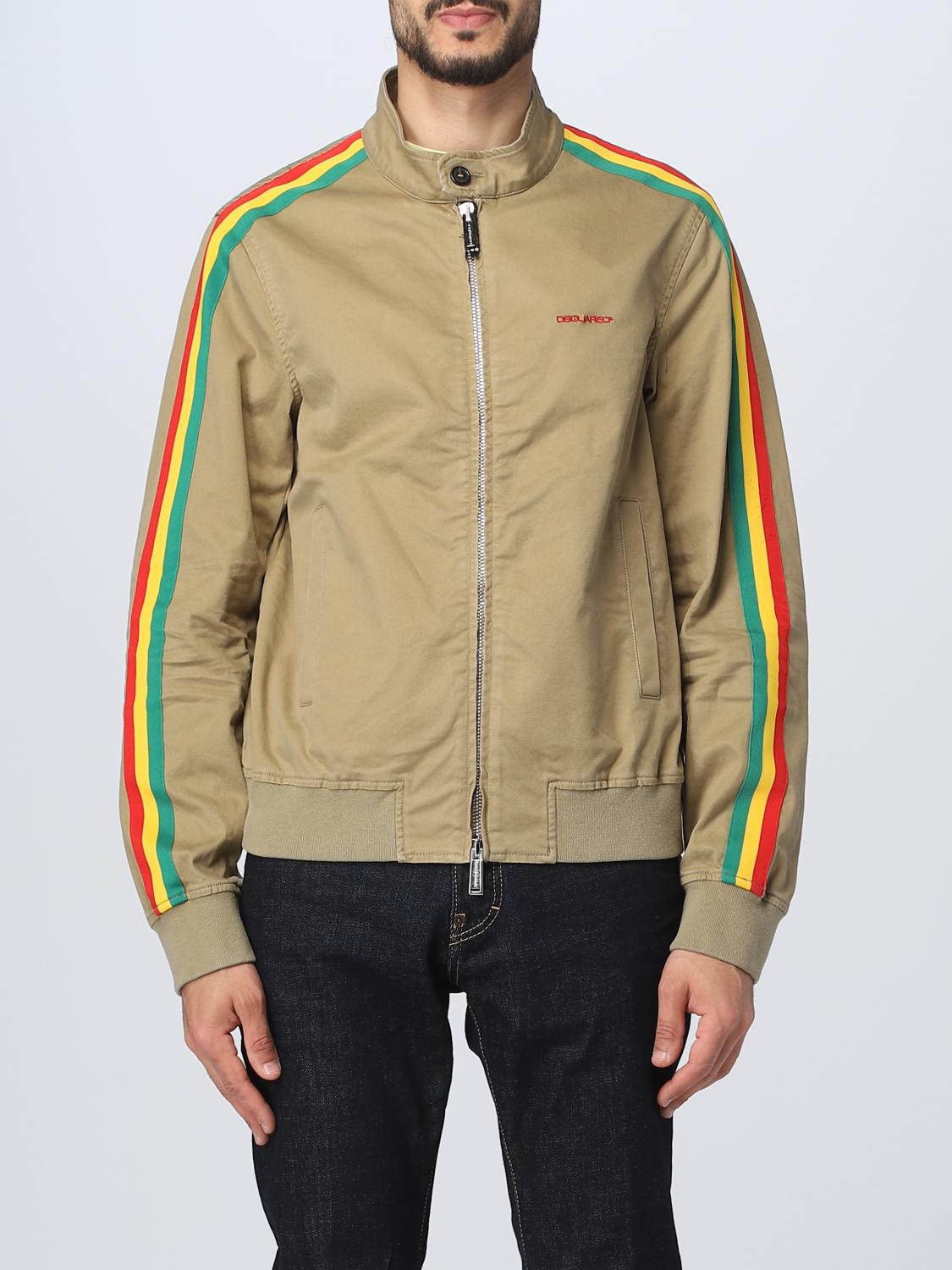 DSQUARED2: jacket in stretch cotton - Beige | Dsquared2 DSQUARED2: jacket in stretch cotton - Beige | Dsquared2