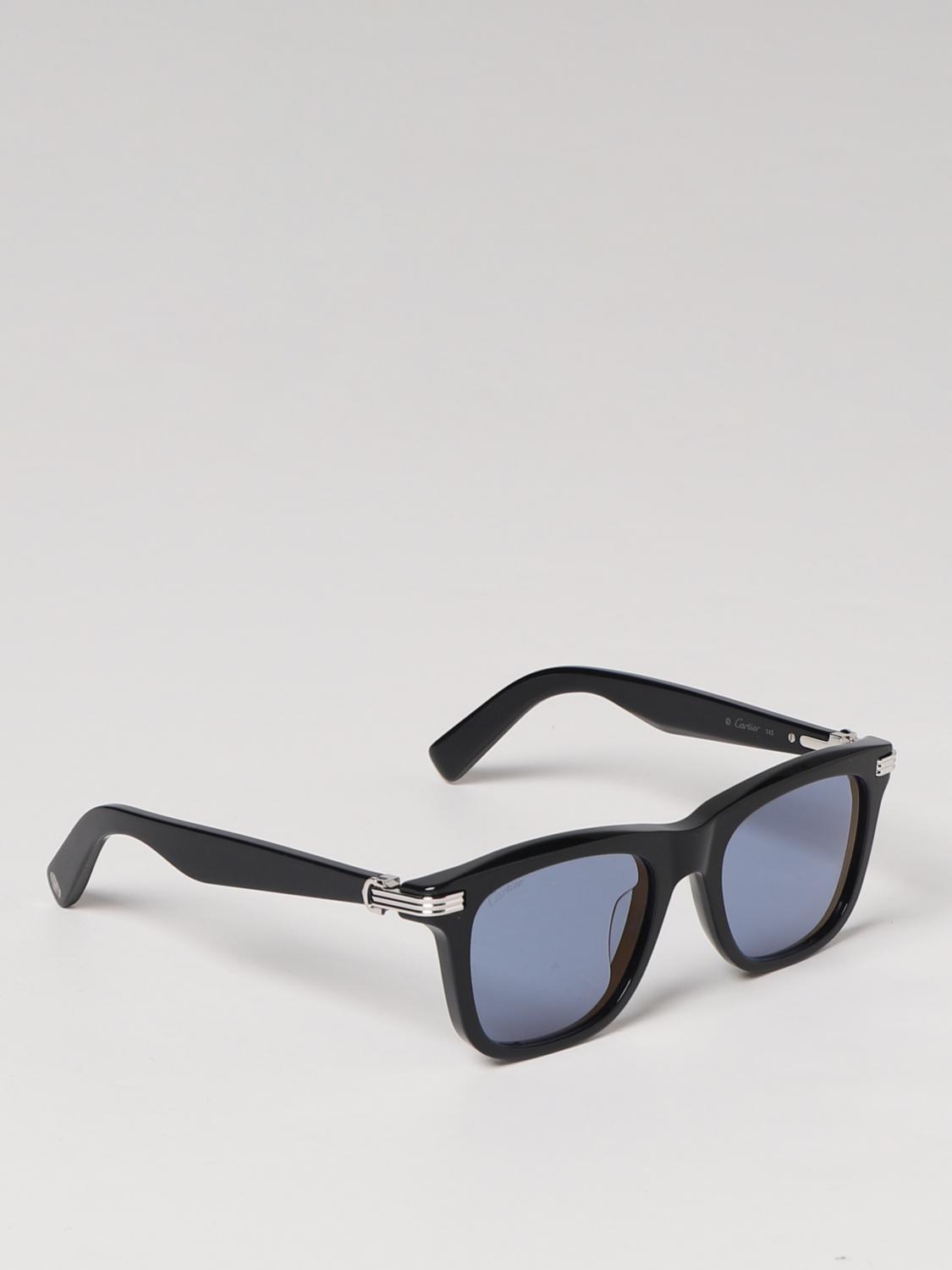 CARTIER SUNGLASSES: Glasses men Cartier, Black - Img 1
