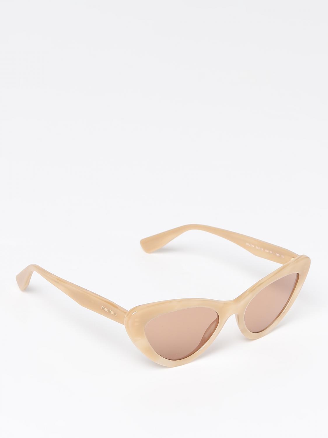 MIU MIU SONNENBRILLE: Brille damen Miu Miu, Beige - Img 1