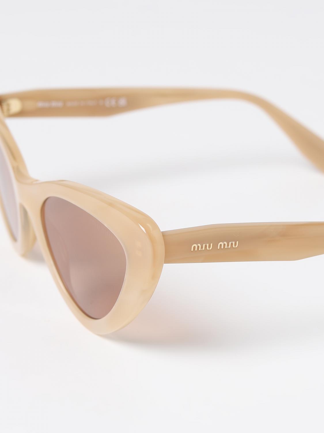 MIU MIU SONNENBRILLE: Brille damen Miu Miu, Beige - Img 4