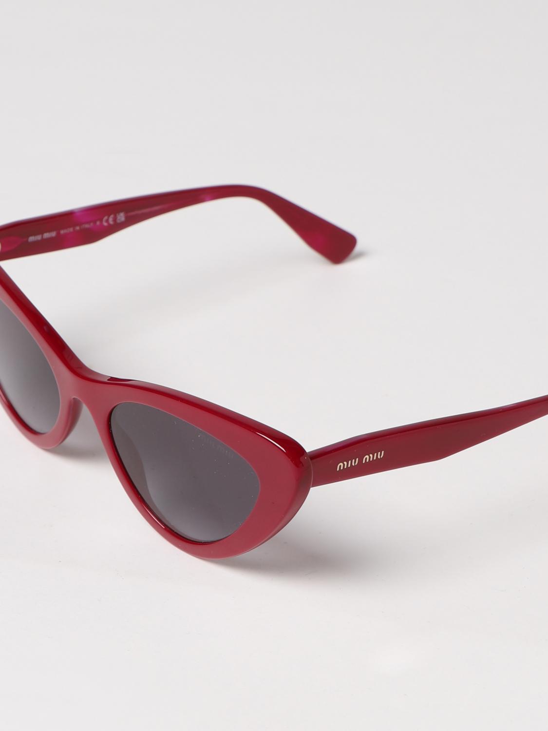 MIU MIU SONNENBRILLE: Brille damen Miu Miu, Burgunderrot - Img 4