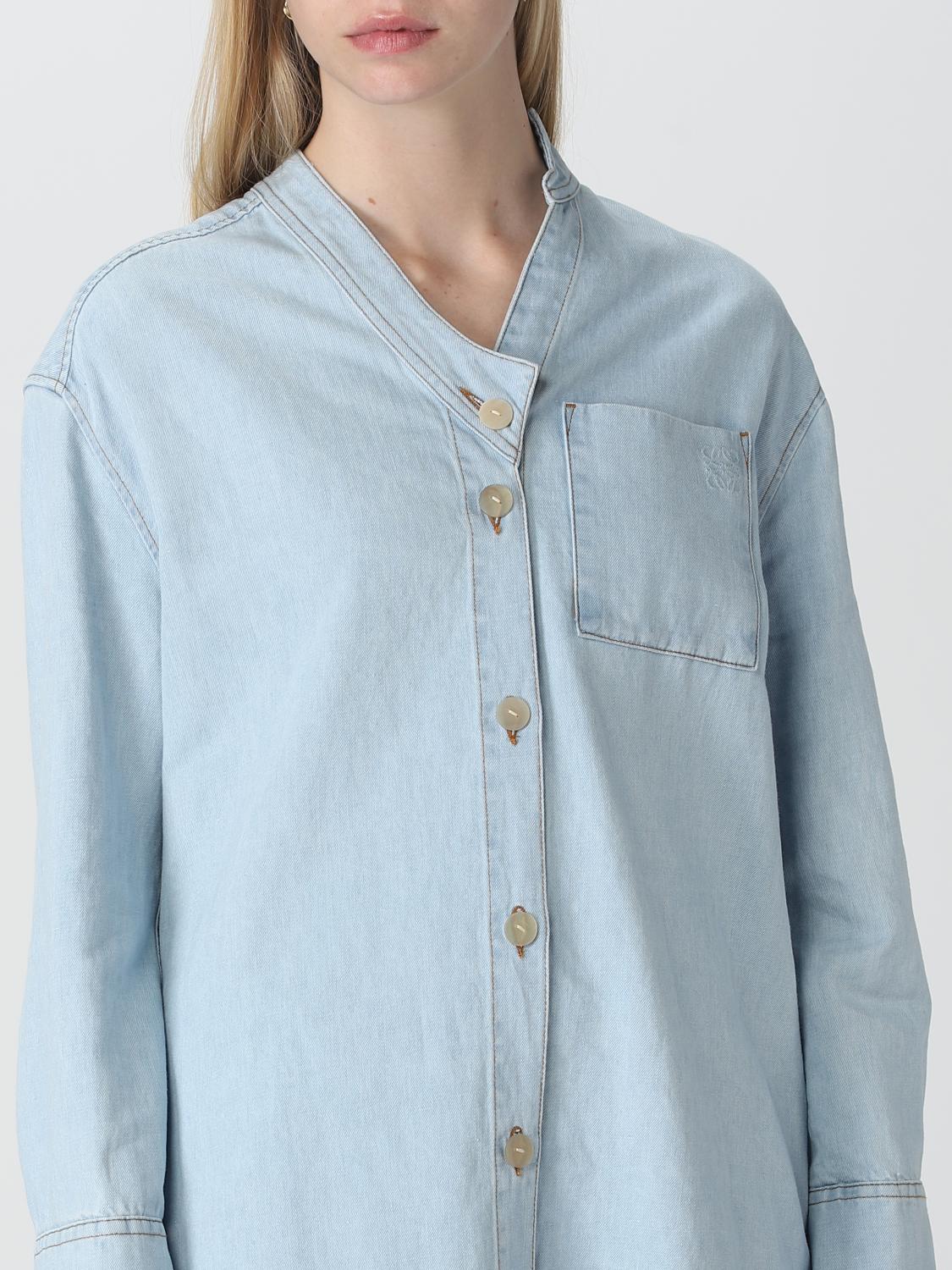 white christmas dresses Loewe Denim Chain Shirt Dress – T.Luxy main image 0