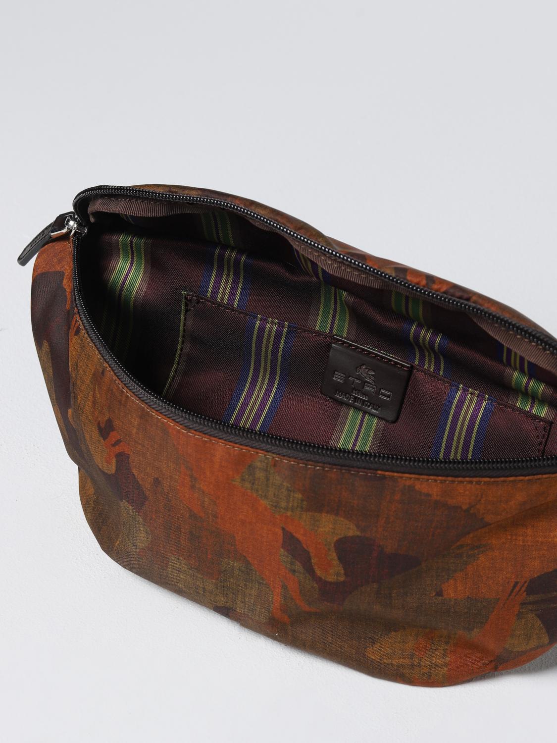 ETRO BELT BAG: Etro pouch in nylon, Brown - Img 4