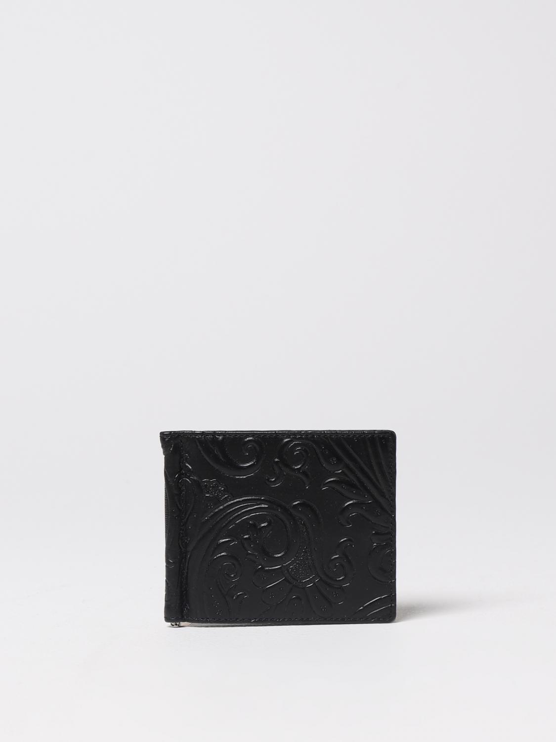 ETRO WALLET: Etro card holder in leather, Black - Img 1