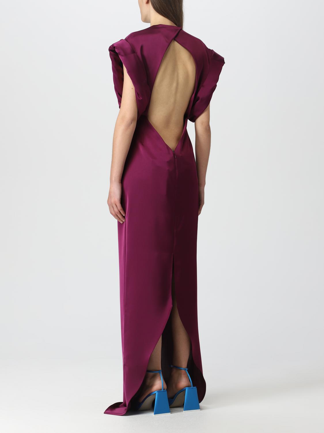 attico silk dress The Attico Satin Maxi Dress | Purple