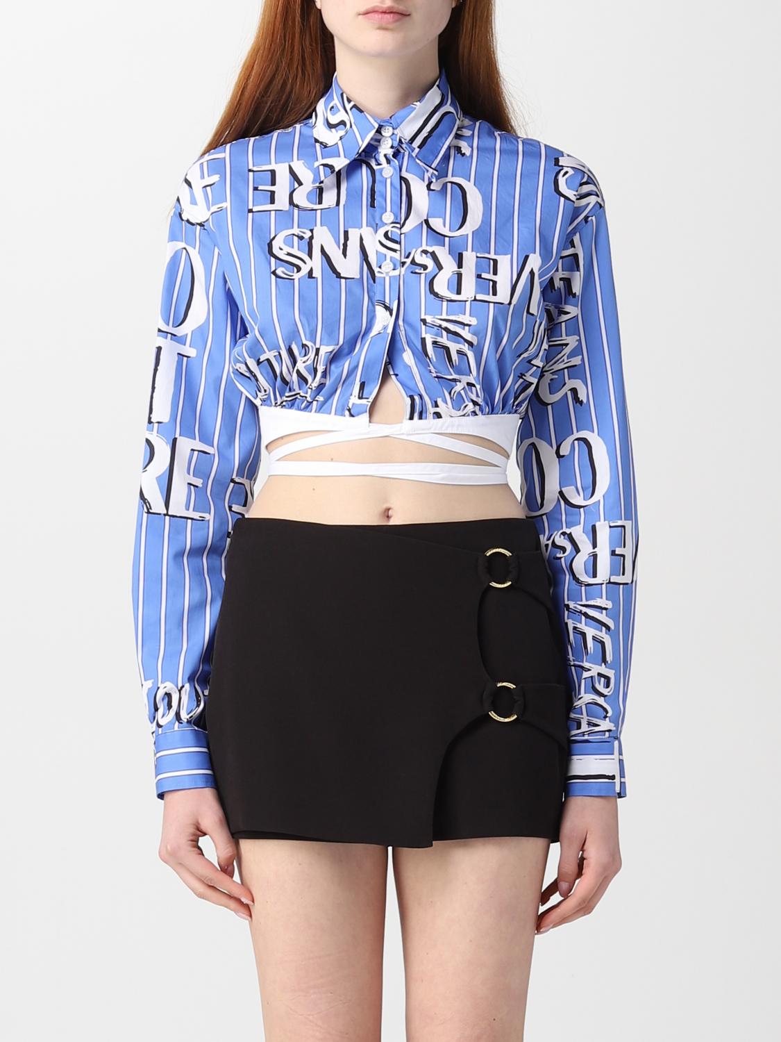 VERSACE JEANS COUTURE TOP: Top mujer Versace Jeans Couture, Azul Oscuro - Img 1