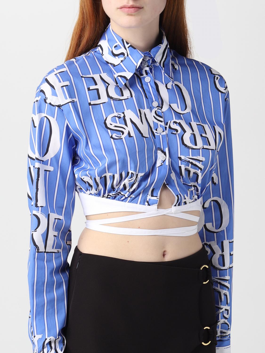 VERSACE JEANS COUTURE TOP: Top mujer Versace Jeans Couture, Azul Oscuro - Img 4