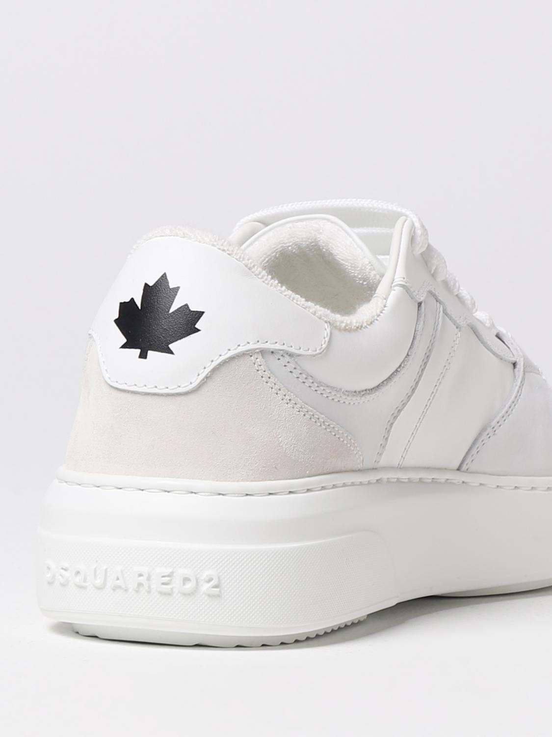 DSQUARED2 SNEAKERS: Dsquared2 Bumper sneakers in leather, White - Img 3