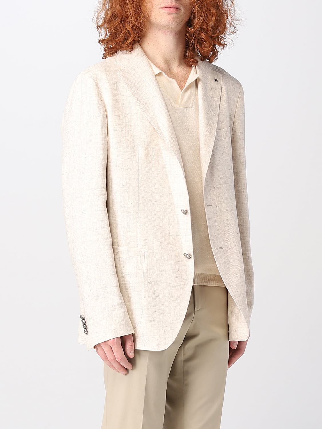 TAGLIATORE BLAZER: Jacket men Tagliatore, Beige - Img 4