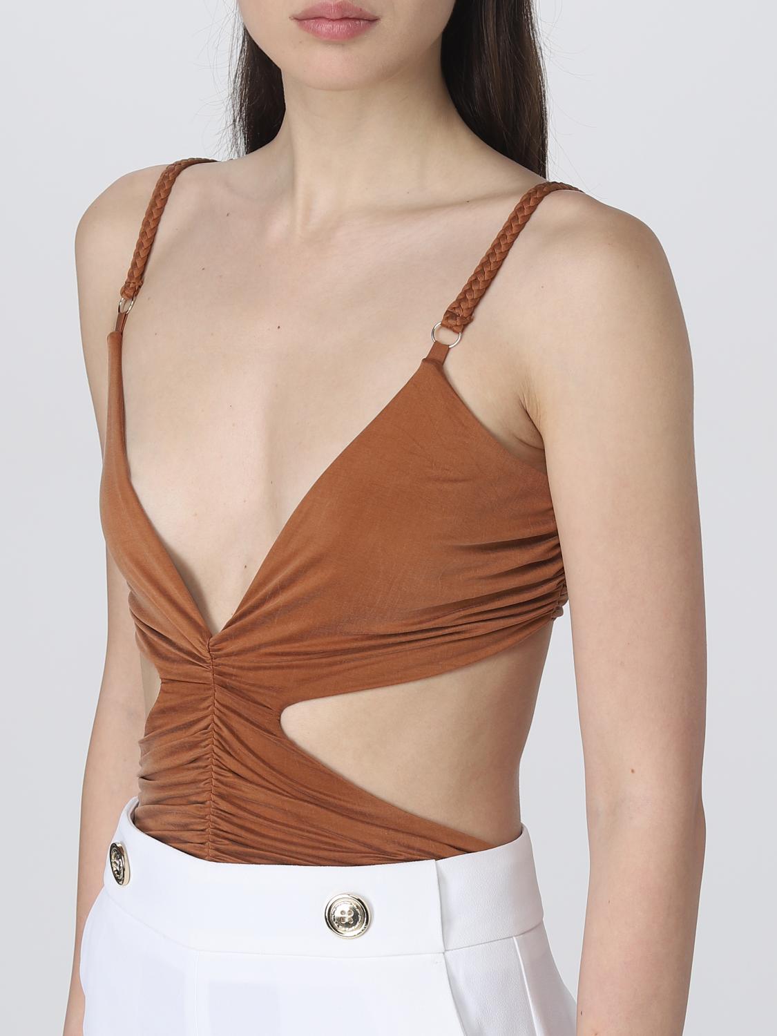 ELISABETTA FRANCHI BODY: Body mujer Elisabetta Franchi, Marrón - Img 4