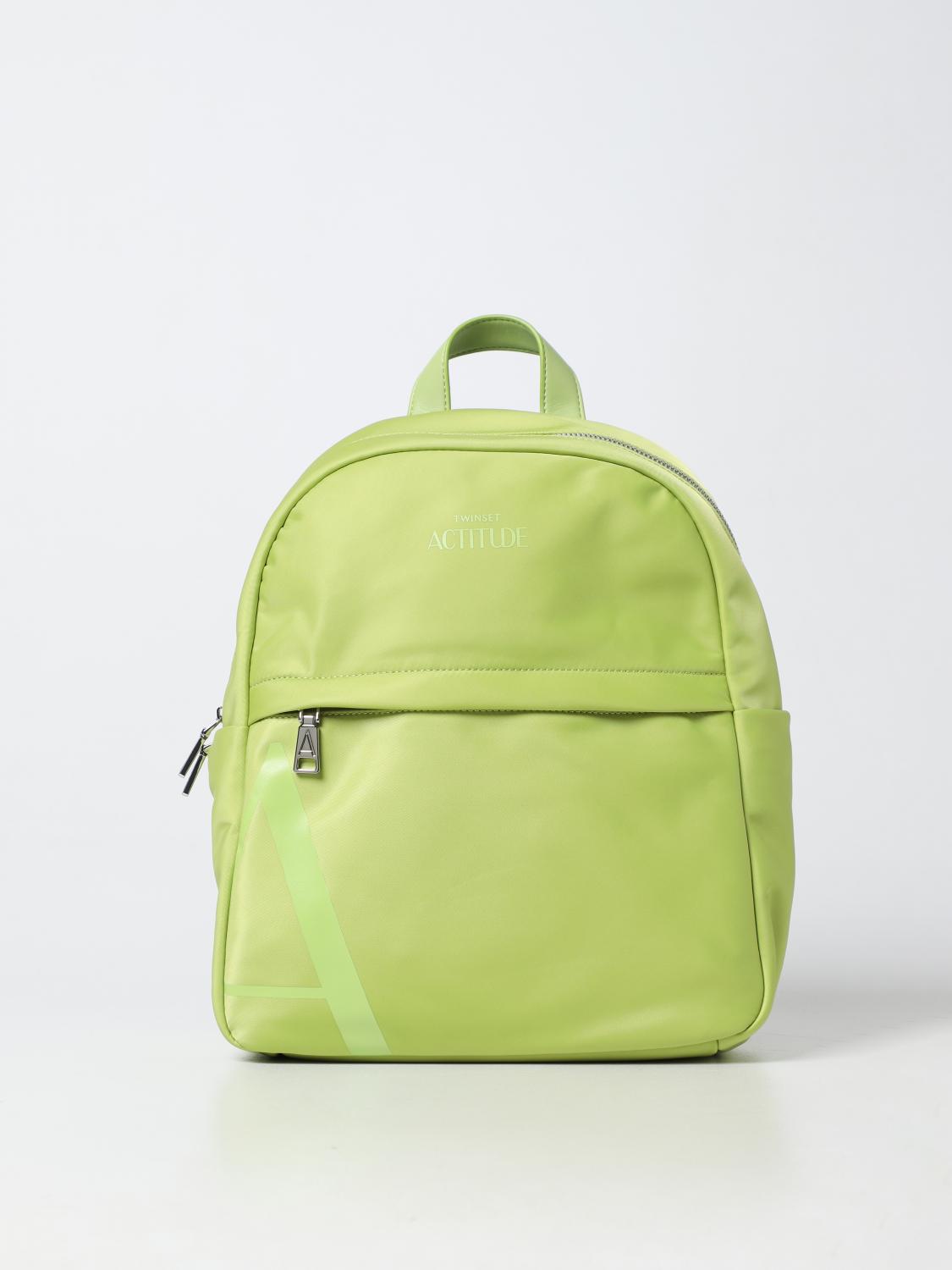 ACTITUDE TWINSET ZAINO: Zaino Actitude Twinset in nylon, Lime - Img 1