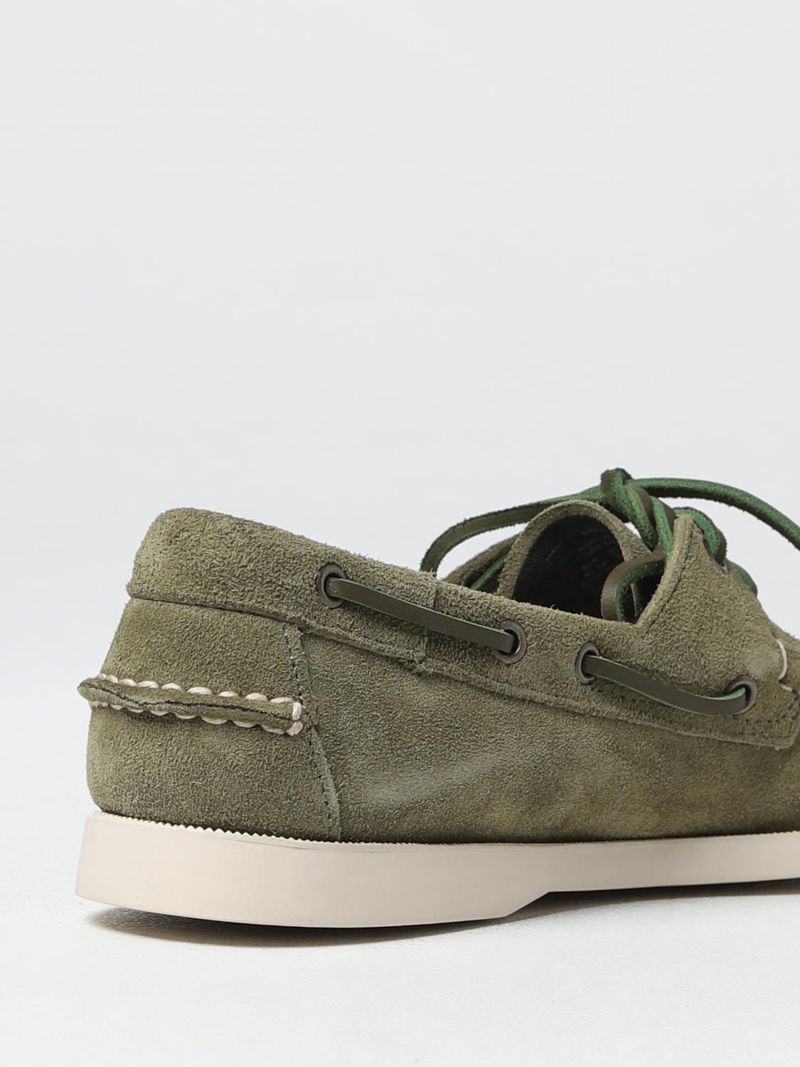 SEBAGO MOCASSINI: Mocassino Portland Dockers x Sebago in camoscio, Verde - Img 3