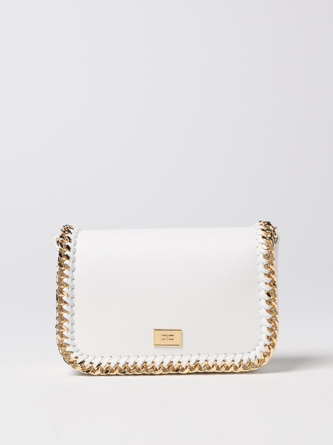 ELISABETTA FRANCHI BORSA MINI: Borsa Elisabetta Franchi in pelle sintetica, Avorio - Img 1