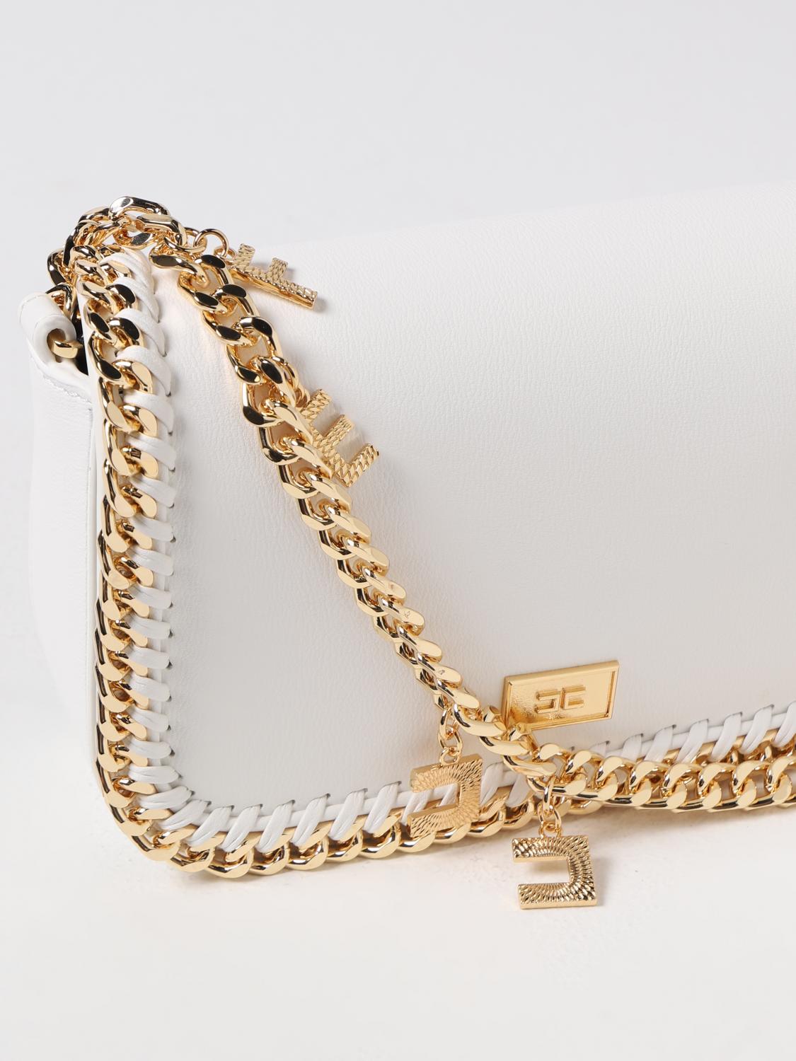 ELISABETTA FRANCHI BORSA MINI: Borsa Elisabetta Franchi in pelle sintetica, Avorio - Img 3