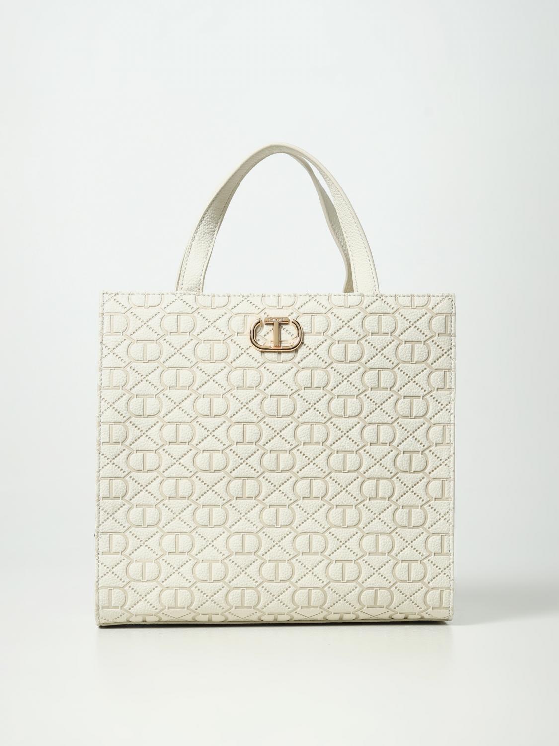 TWINSET BORSA A MANO: Borsa Twinset in pelle sintetica, Avorio - Img 1
