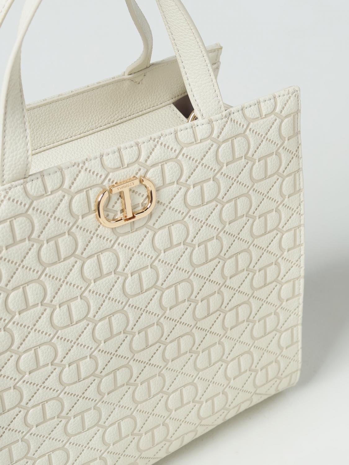 TWINSET BORSA A MANO: Borsa Twinset in pelle sintetica, Avorio - Img 3