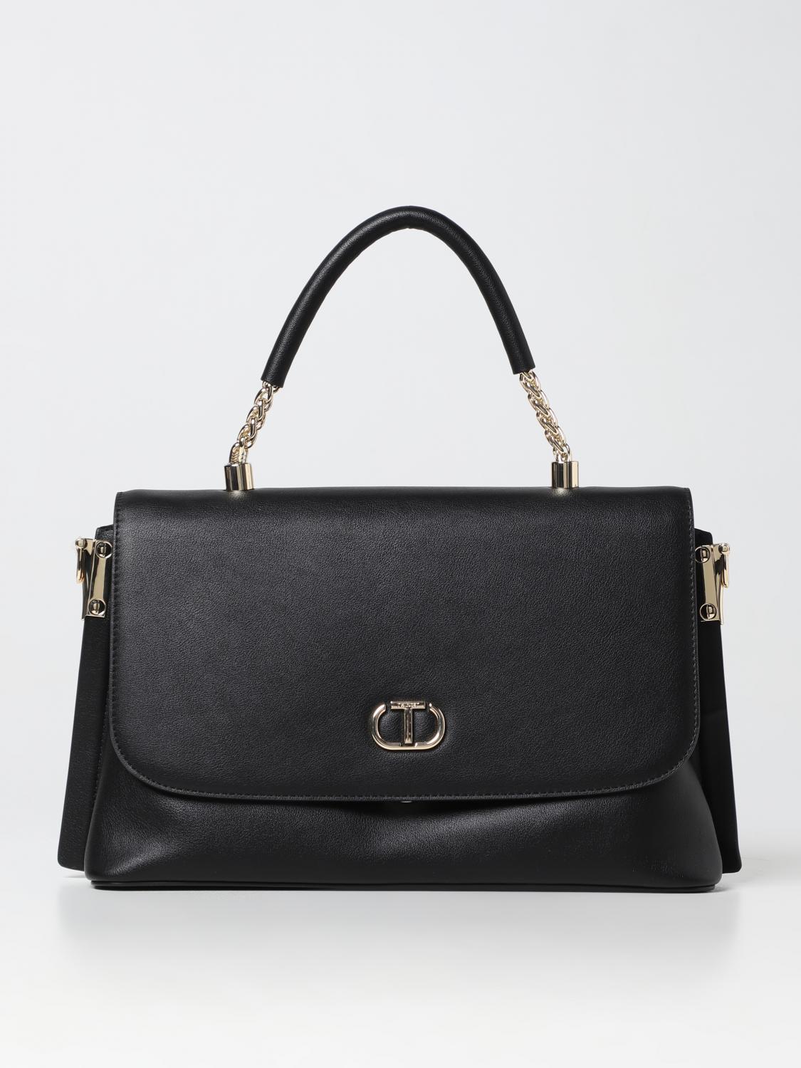 TWINSET HANDBAG: Twinset bag in synthetic leather, Black - Img 1