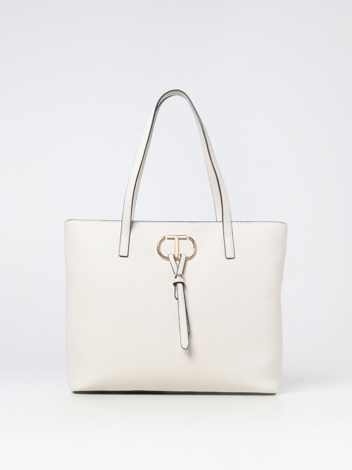 TWINSET BORSA TOTE: Borsa Twinset in pelle sintetica, Avorio - Img 1