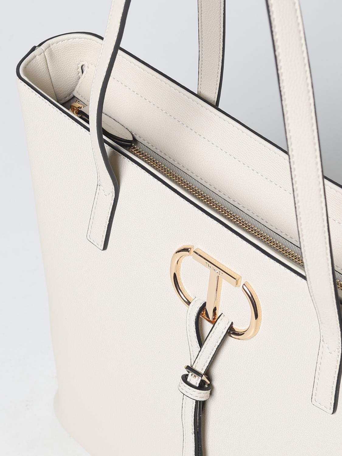 TWINSET BORSA TOTE: Borsa Twinset in pelle sintetica, Avorio - Img 3