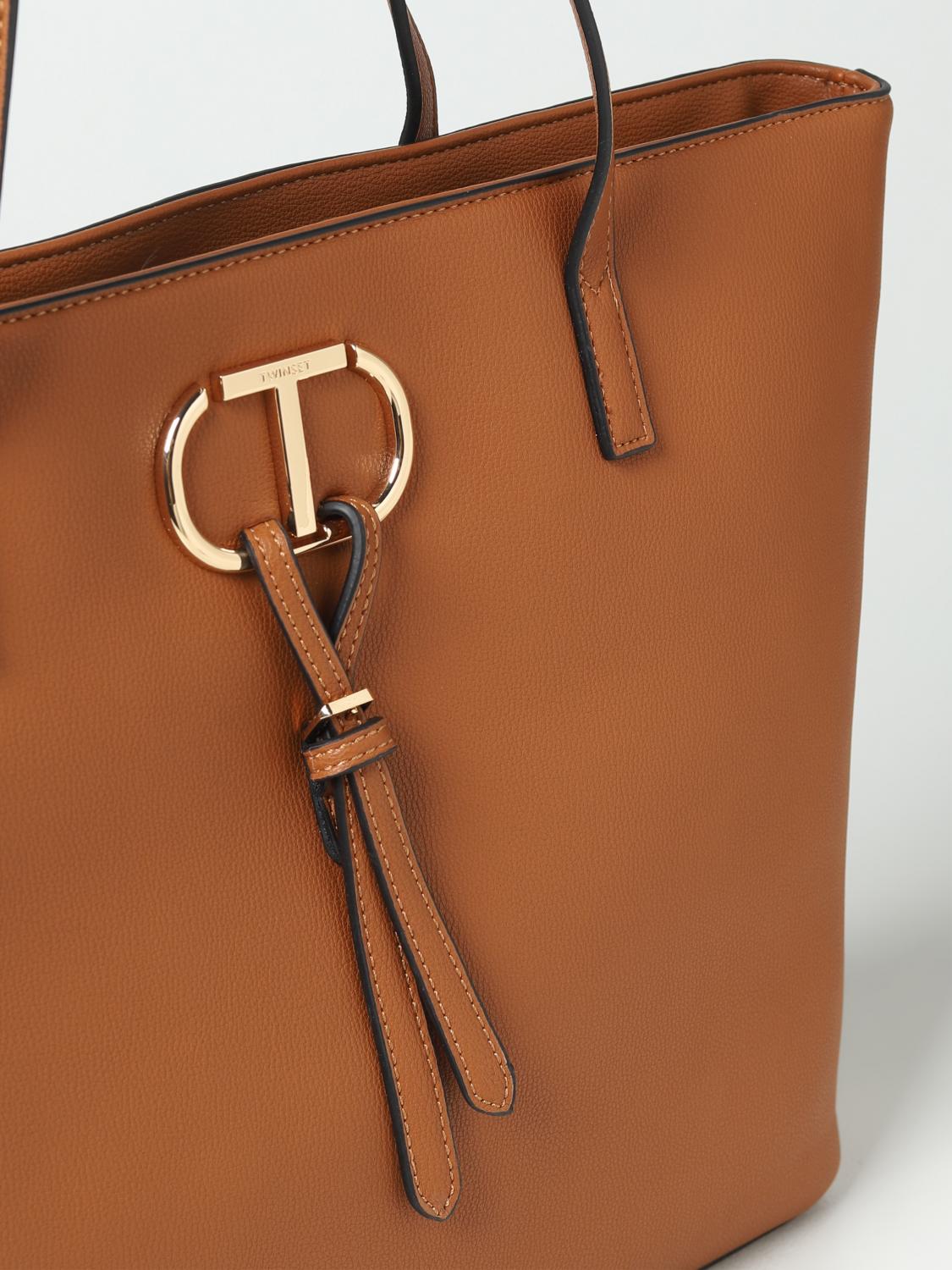 TWINSET BORSA TOTE: Borsa Twinset in pelle sintetica, Cuoio - Img 3