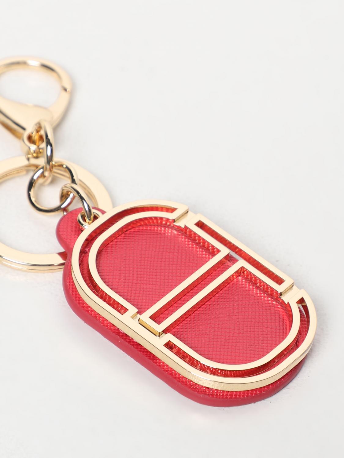 TWINSET KEY CHAIN: Twinset keychain in metal and synthetic leather, Fuchsia - Img 2