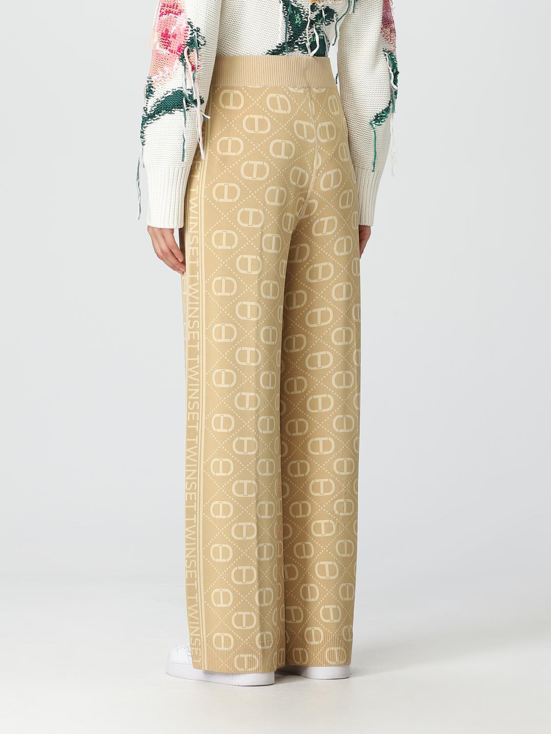 TWINSET PANTALONI: Pantalone Twinset in misto viscosa, Avorio - Img 2