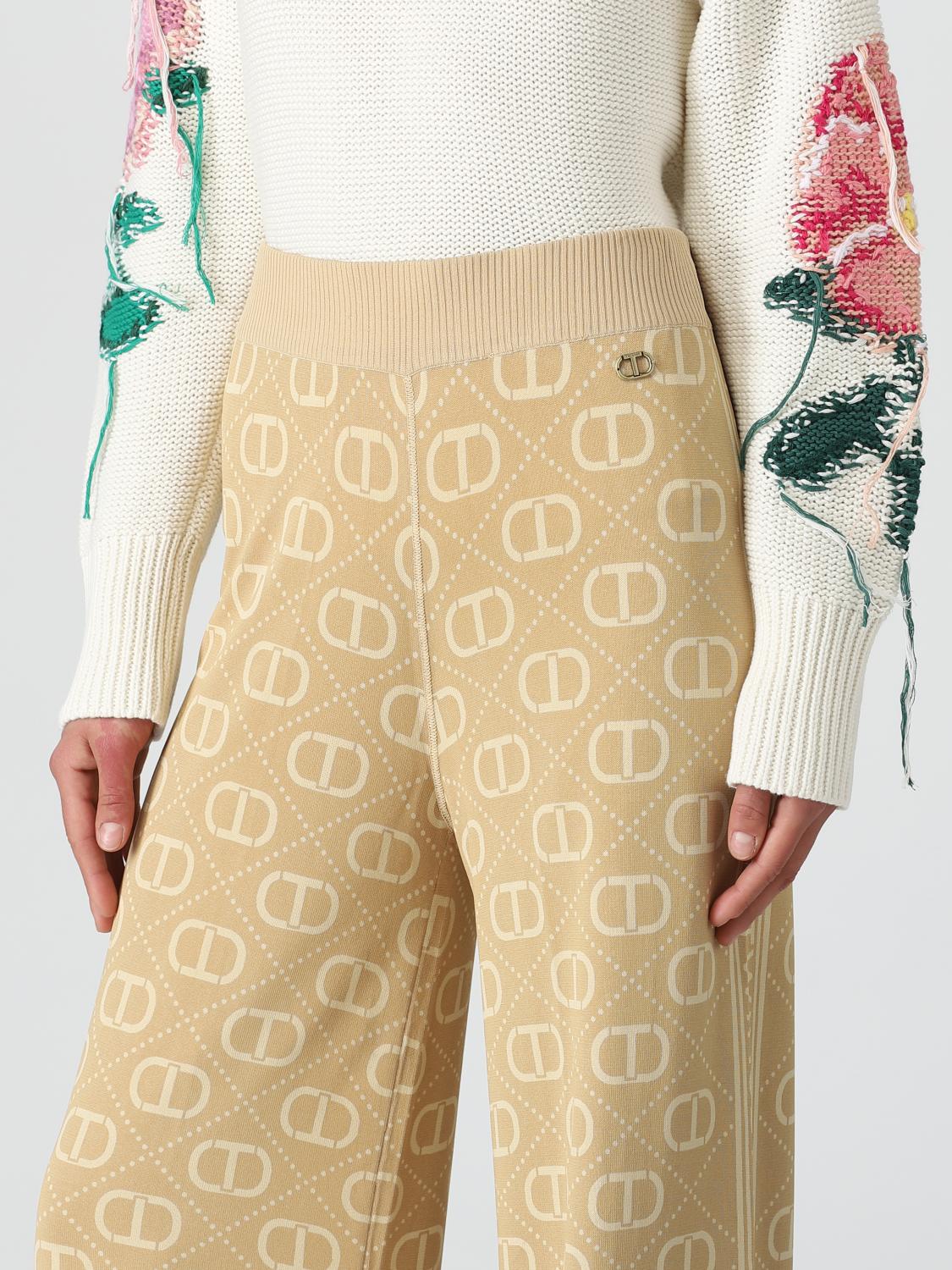 TWINSET PANTALONI: Pantalone Twinset in misto viscosa, Avorio - Img 3