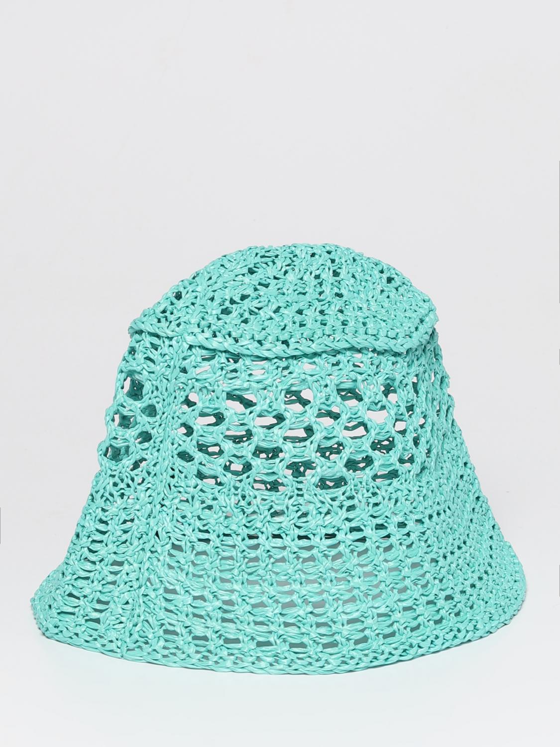 ACTITUDE TWINSET CAPPELLO: Cappello Actitude Twinset in rafia, Turchese - Img 2