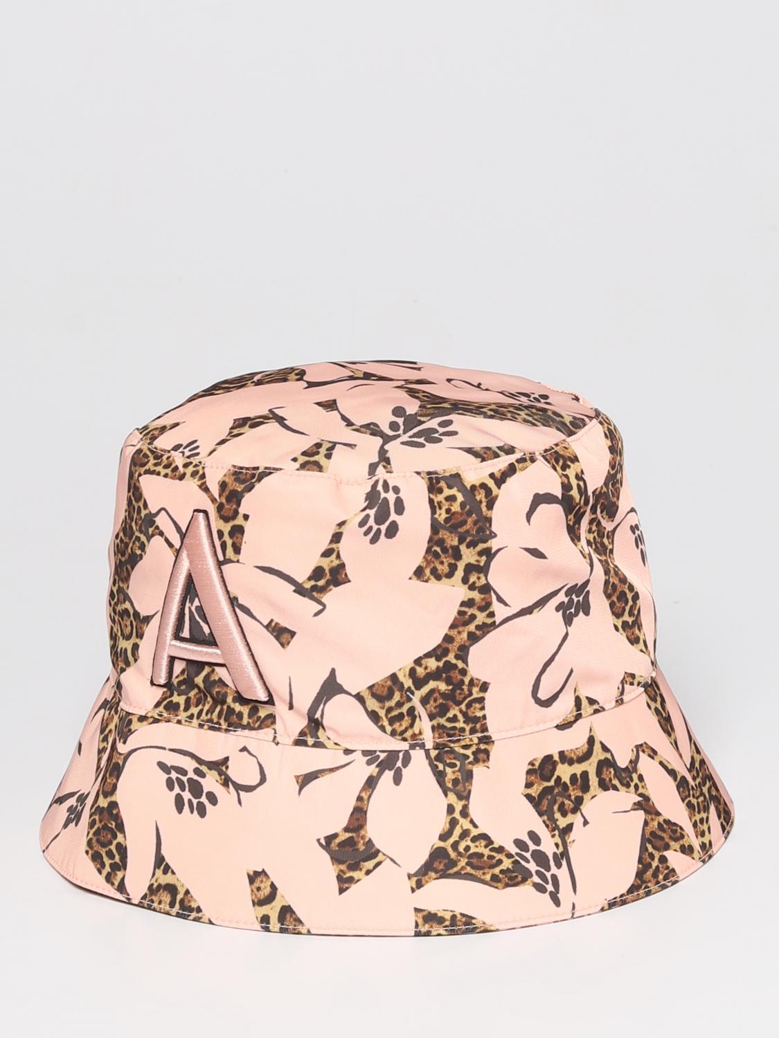 ACTITUDE TWINSET CAPPELLO: Cappello Actitude Twinset in nylon stampato, Nero - Img 1