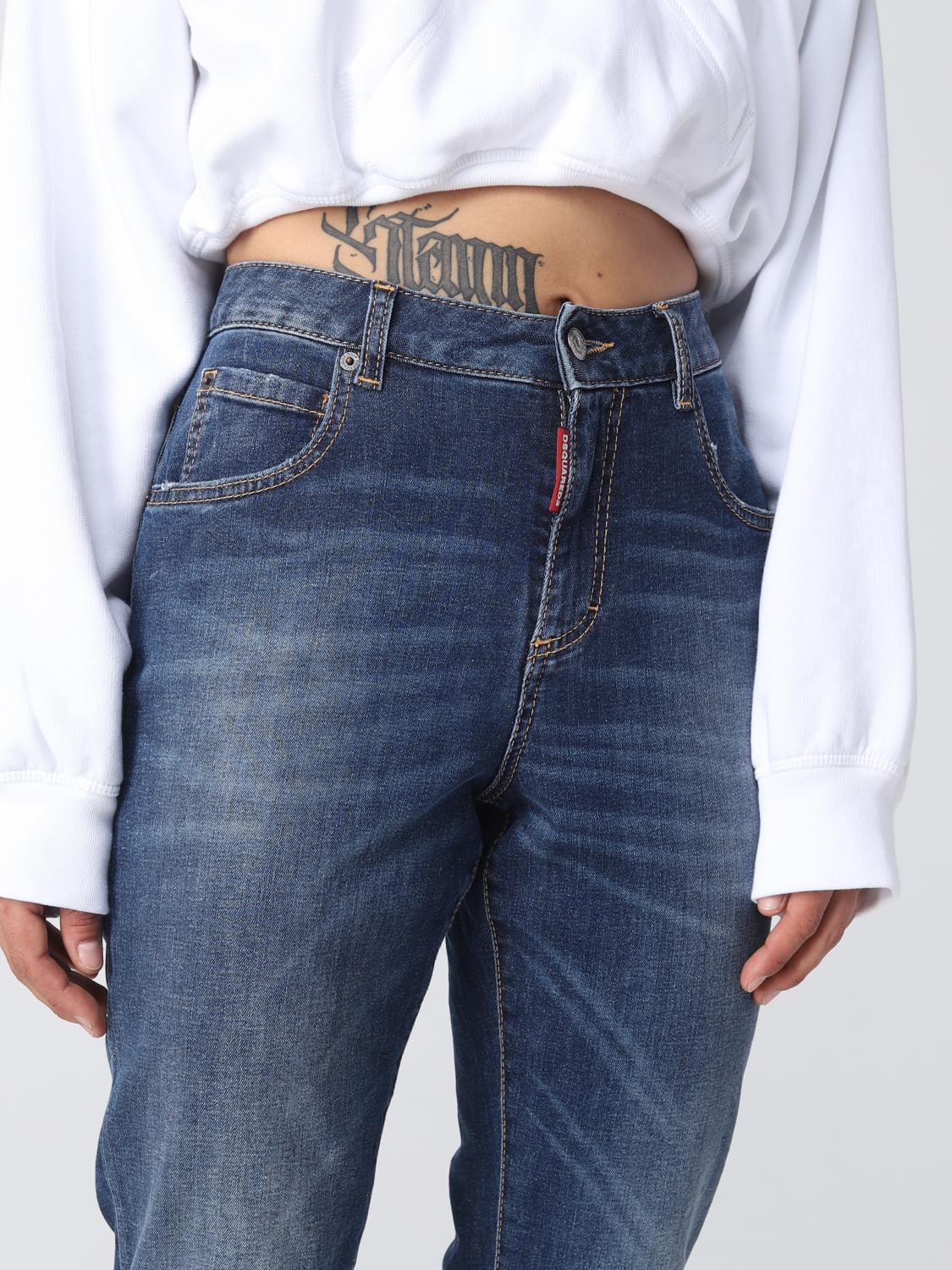 DSQUARED2 PANTALONI: Jeans Dsquared2 in denim, Denim - Img 4