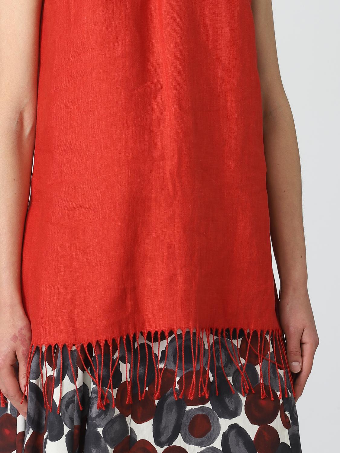 MAX MARA TOP: Top Max Mara in lino, Rosso - Img 5