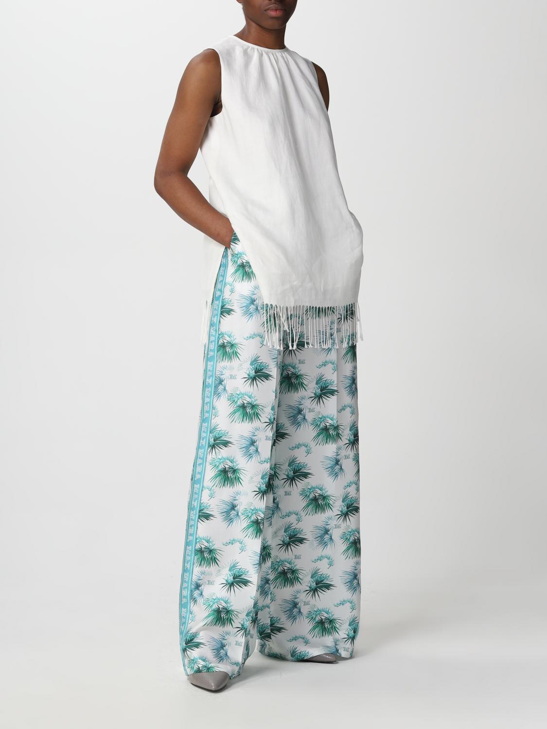 MAX MARA TOP: Top Max Mara in lino, Crema - Img 2