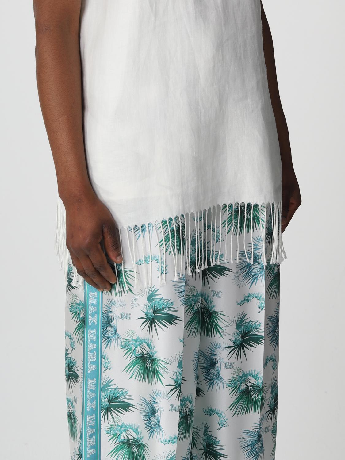 MAX MARA TOP: Top Max Mara in lino, Crema - Img 5