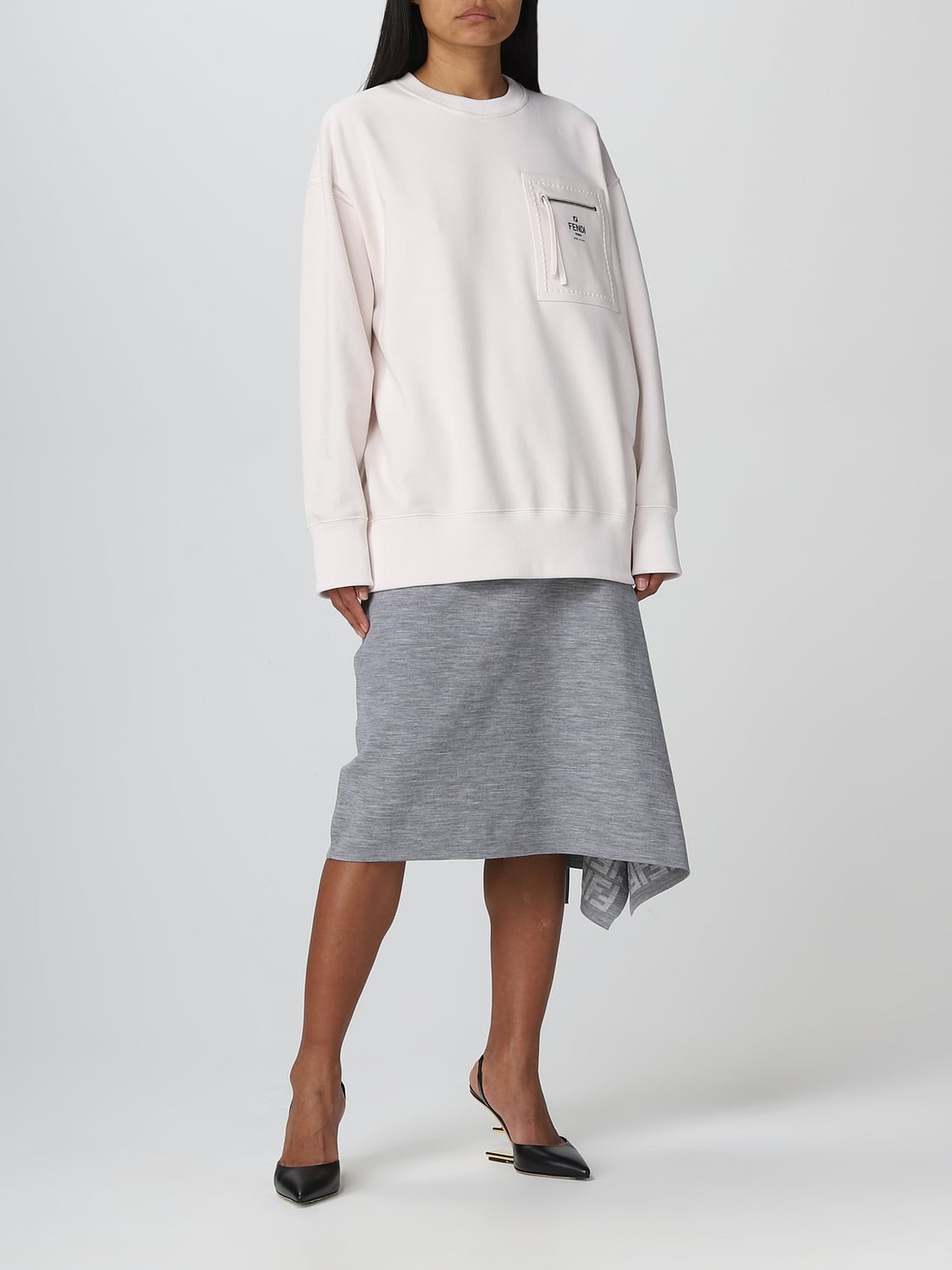 FENDI SUDADERA: Sudadera mujer Fendi, Leche - Img 2