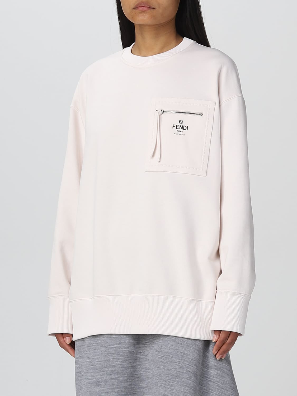 FENDI SUDADERA: Sudadera mujer Fendi, Leche - Img 4