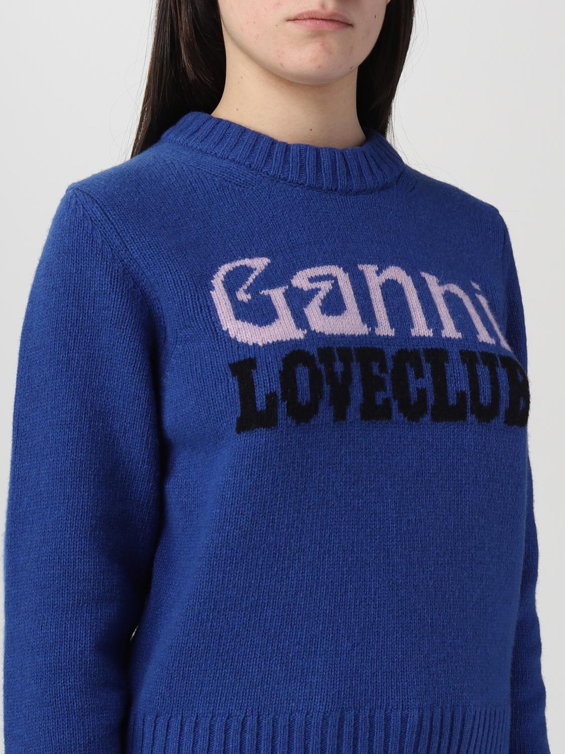 GANNI PULLOVER: Pullover damen Ganni, Blau - Img 4