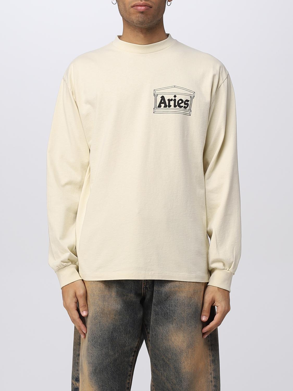 ARIES FELPA: Felpa Aries in cotone, Crema - Img 1