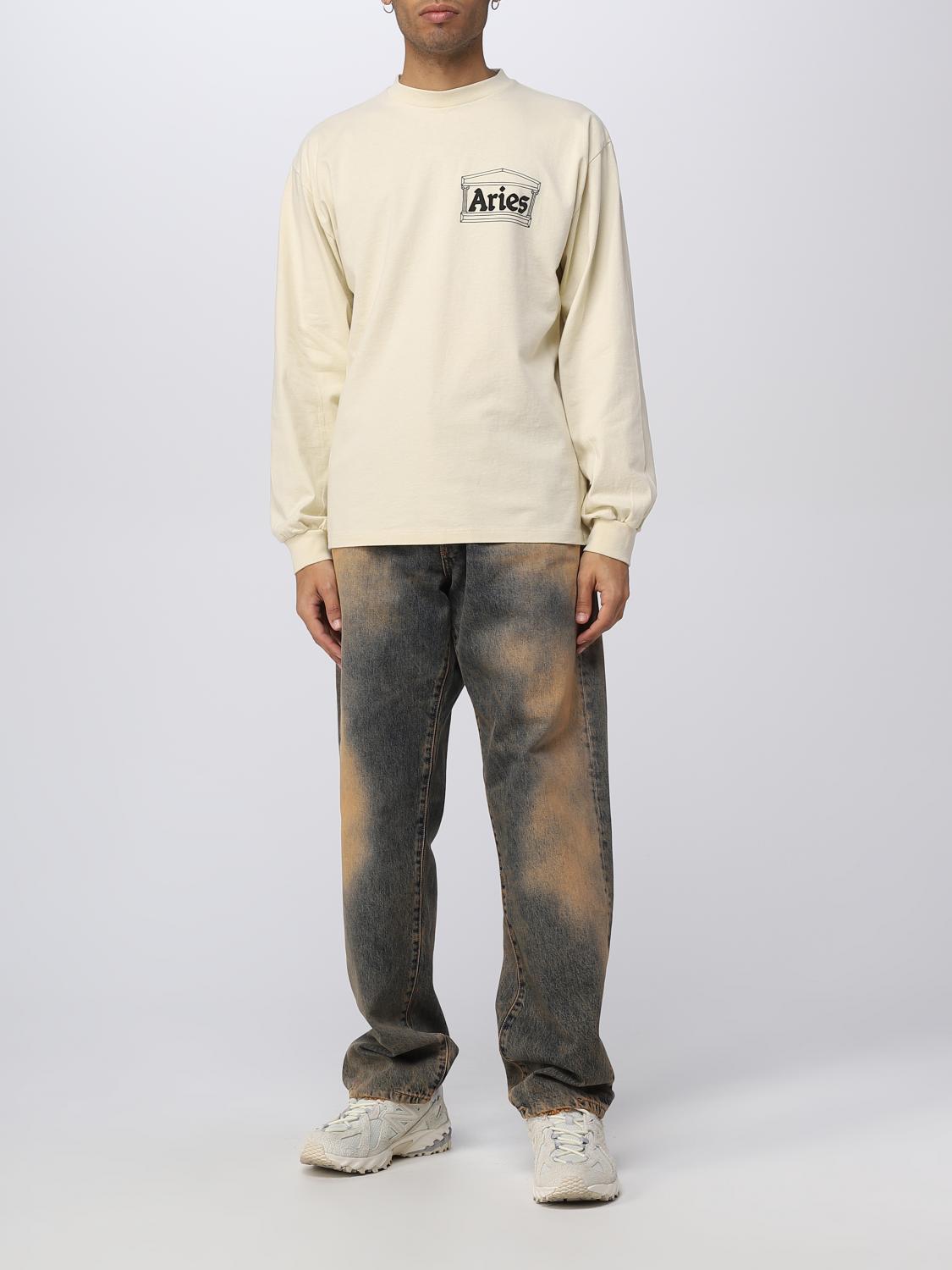 ARIES FELPA: Felpa Aries in cotone, Crema - Img 2
