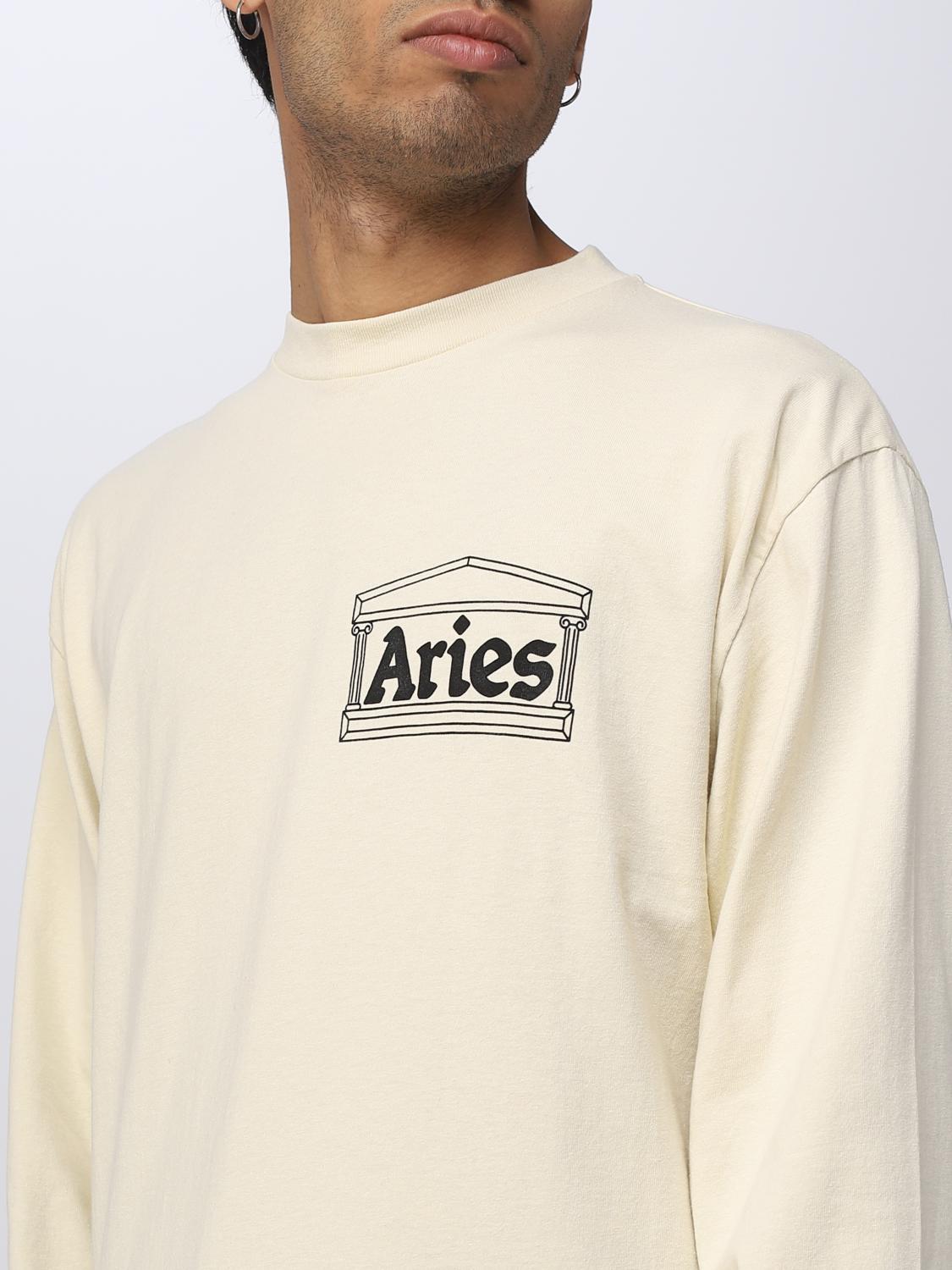 ARIES FELPA: Felpa Aries in cotone, Crema - Img 4