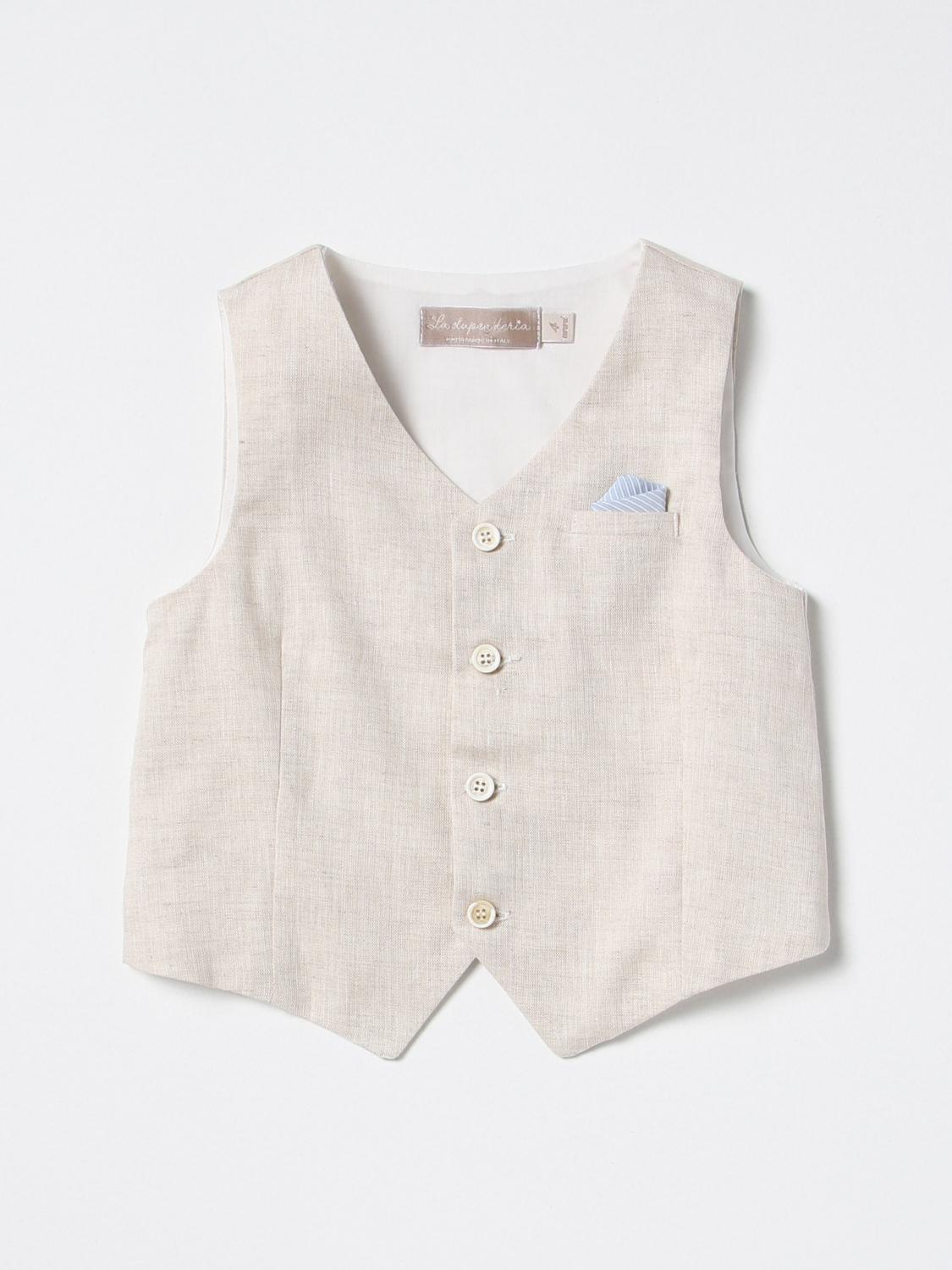 LA STUPENDERIA CHALECO: Chaleco niños La Stupenderia, Beige - Img 1