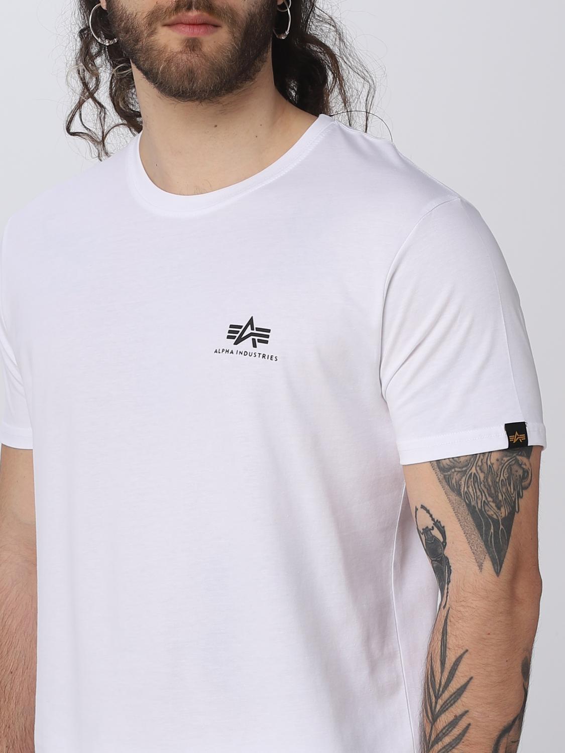 ALPHA INDUSTRIES T-SHIRT: T-shirt men Alpha Industries, White - Img 4