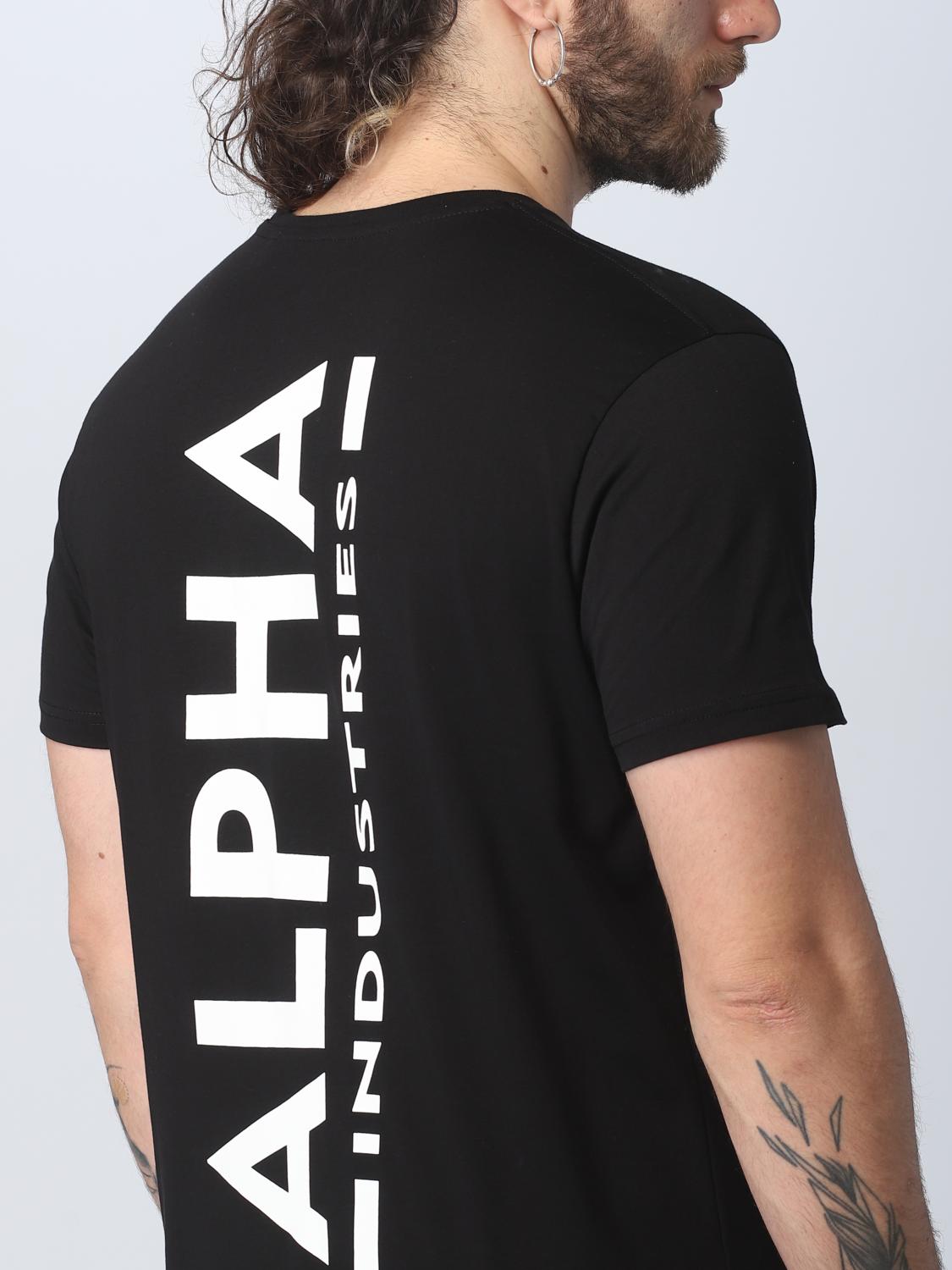 ALPHA INDUSTRIES Tシャツ: Tシャツ メンズ Alpha Industries, ブラック - Img 4