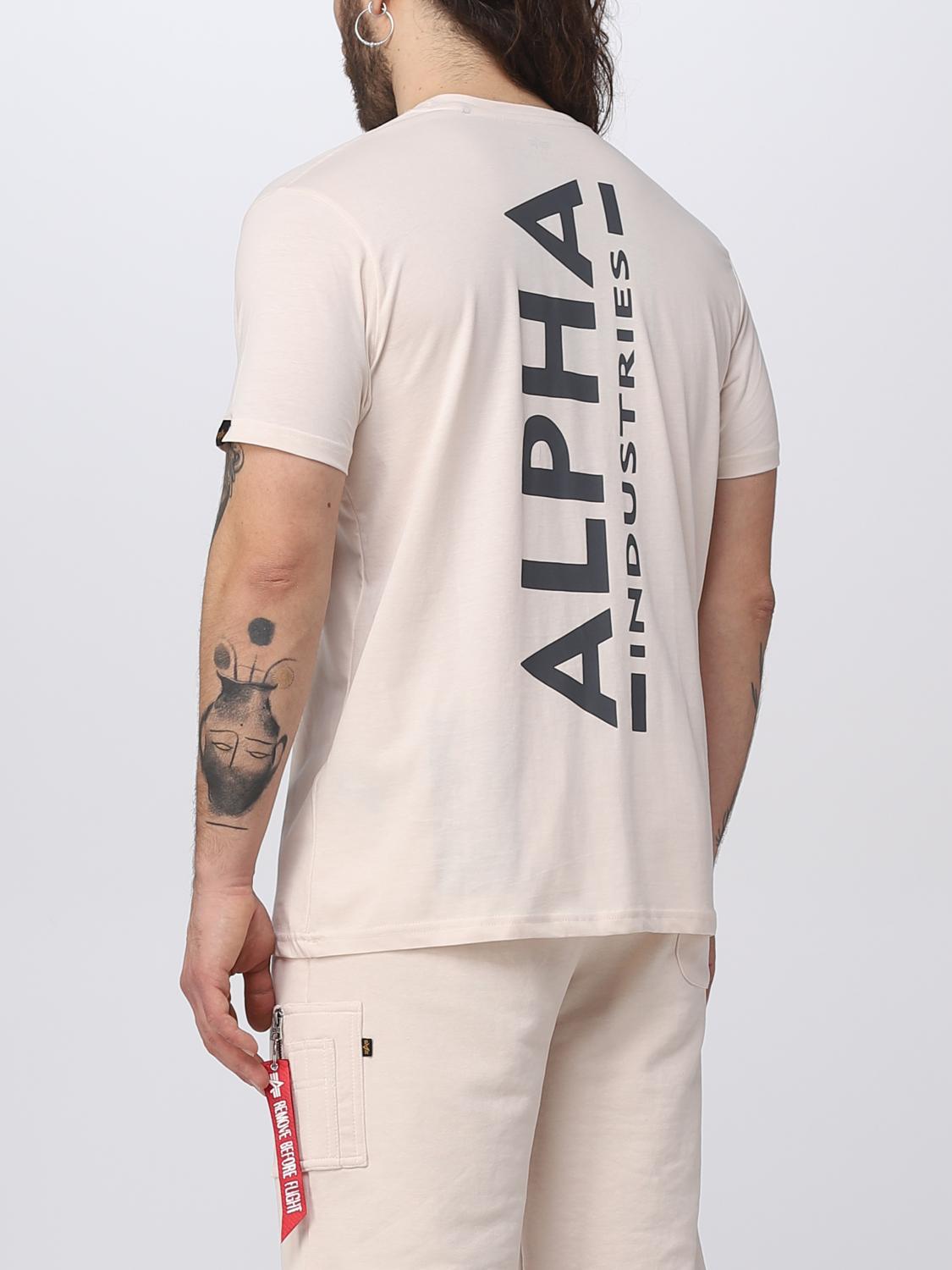 ALPHA INDUSTRIES T-SHIRT: T-shirt herren Alpha Industries, Beige - Img 3